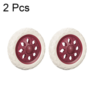 Harfington Uxcell Shopping Cart Wheels Trolley Caster Replacement mm Dia Rubber Foaming 2pcs
