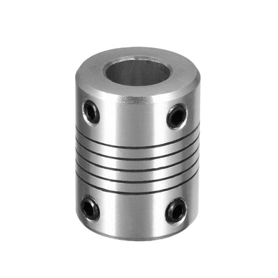 Harfington Uxcell 10mm to 10mm Stainless Steel Shaft Coupling Flexible Coupler Motor Connector Joint L25xD20 Silver