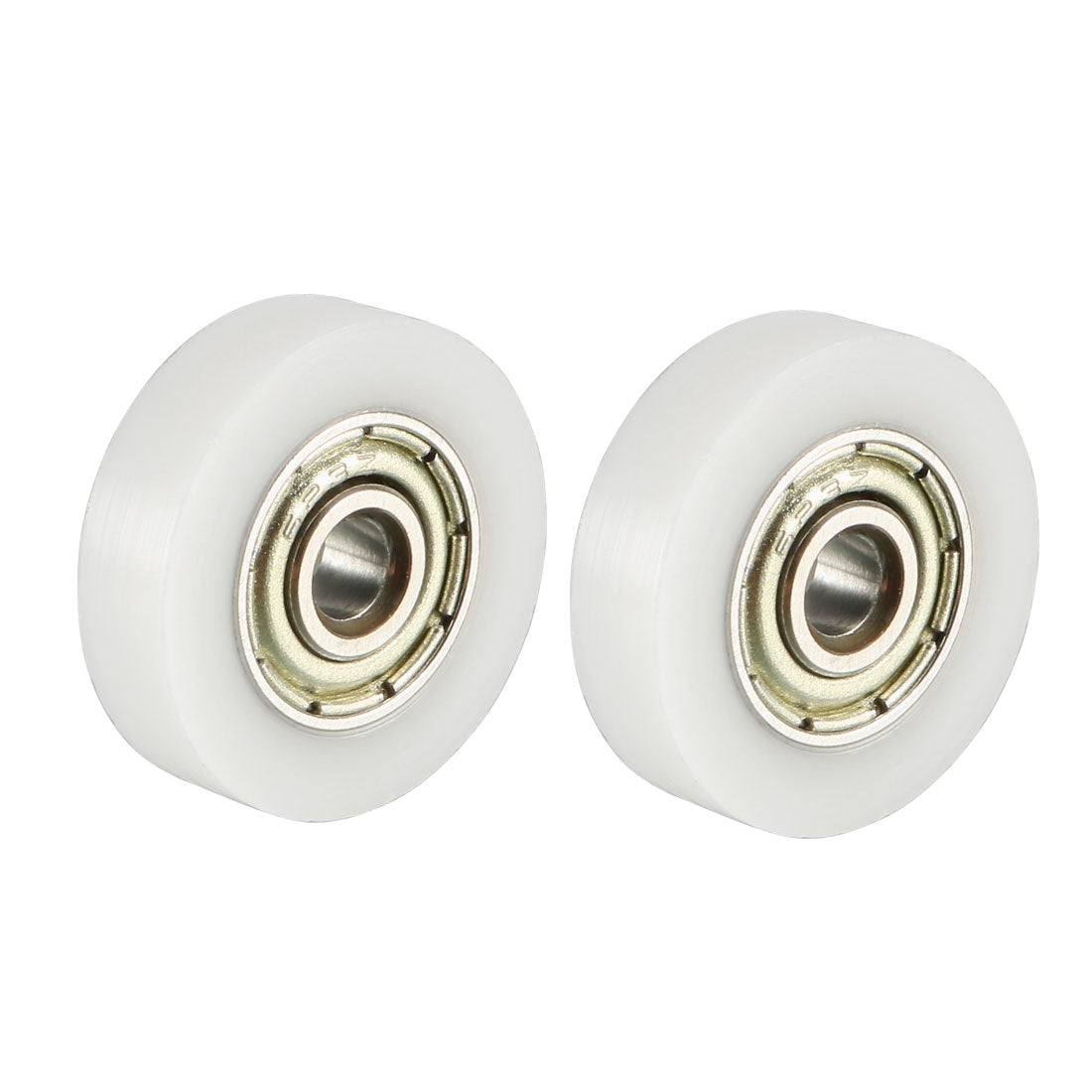 uxcell Uxcell 2pcs 3x15x4mm Roller Idler Bearing Pulley Sliding Conveyor Wheel White