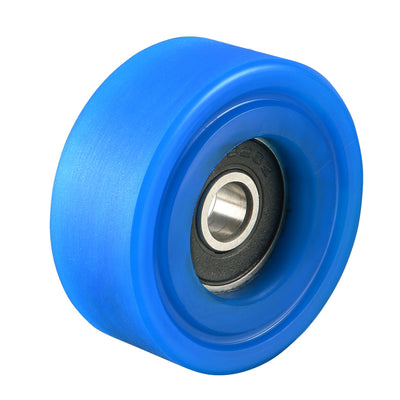 Harfington Uxcell 8x45x14mm Roller Idler Bearing Pulley Sliding Conveyor Wheel Blue