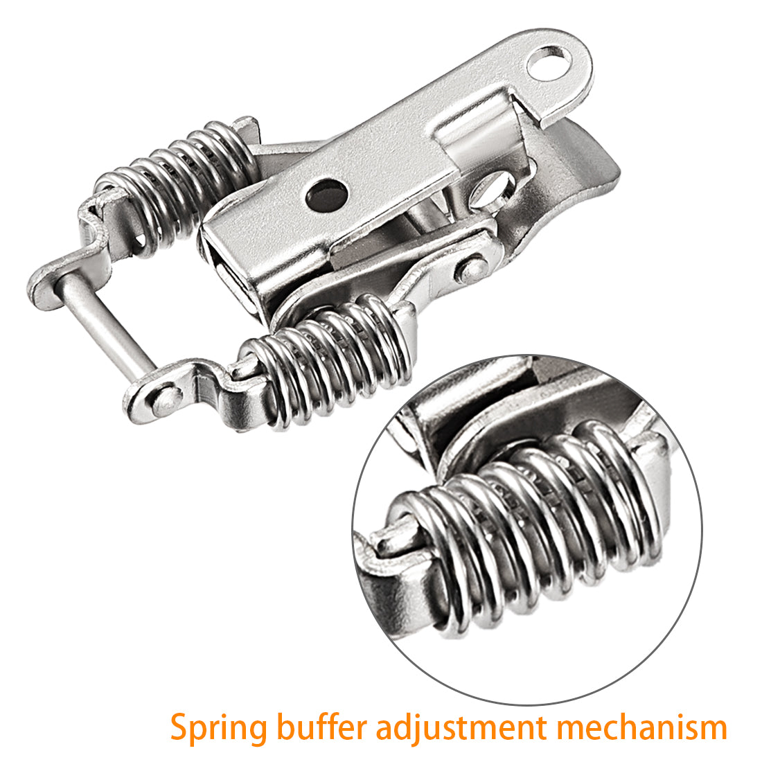 uxcell Uxcell 8pcs 304 Stainless Steel Spring Loaded Toggle Latch Catch Clamp 66mm