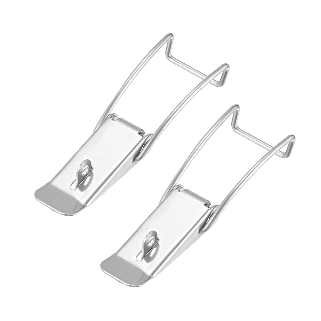 uxcell Uxcell 2 Pcs Iron Spring Loaded Toggle Case Box Chest Trunk Latch Catches Hasps Clamps, 118.5mm Length