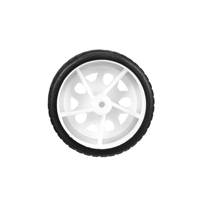 Harfington Uxcell 4pcs 30mm Dia 2 Inner Hole Dia 11mm Thick Plastic RC Wheel White Black