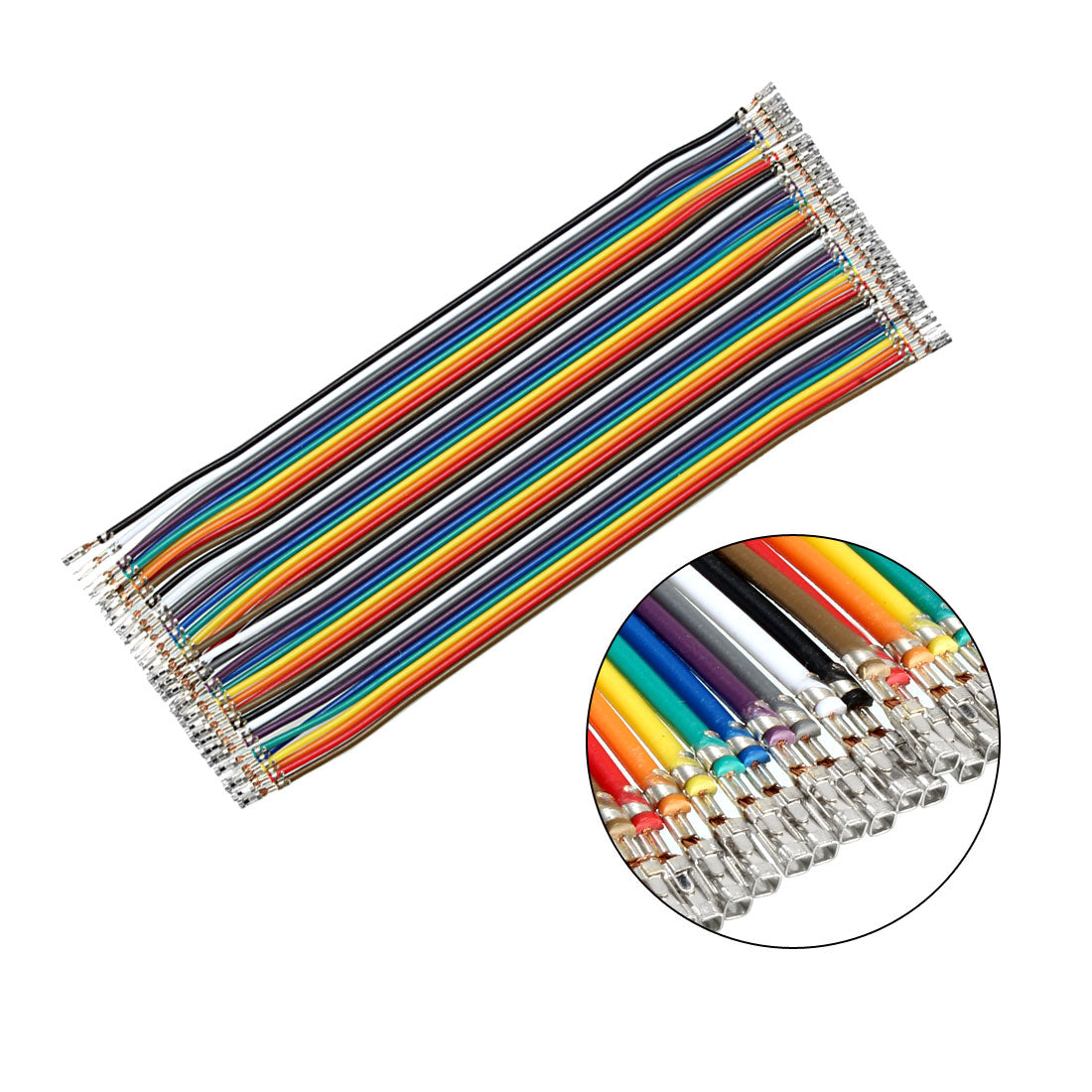 uxcell Uxcell Female to Female 40P Jumper Wire 2.54mm Pitch Ribbon Cable Breadboard DIY 15cm Long