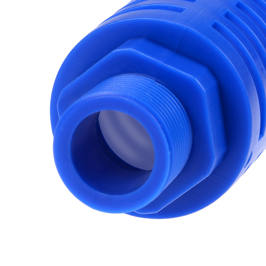 uxcell Uxcell Plastic Pneumatic Muffler Exhaust Air Line Silencer 3/4 PT Blue, 2pcs