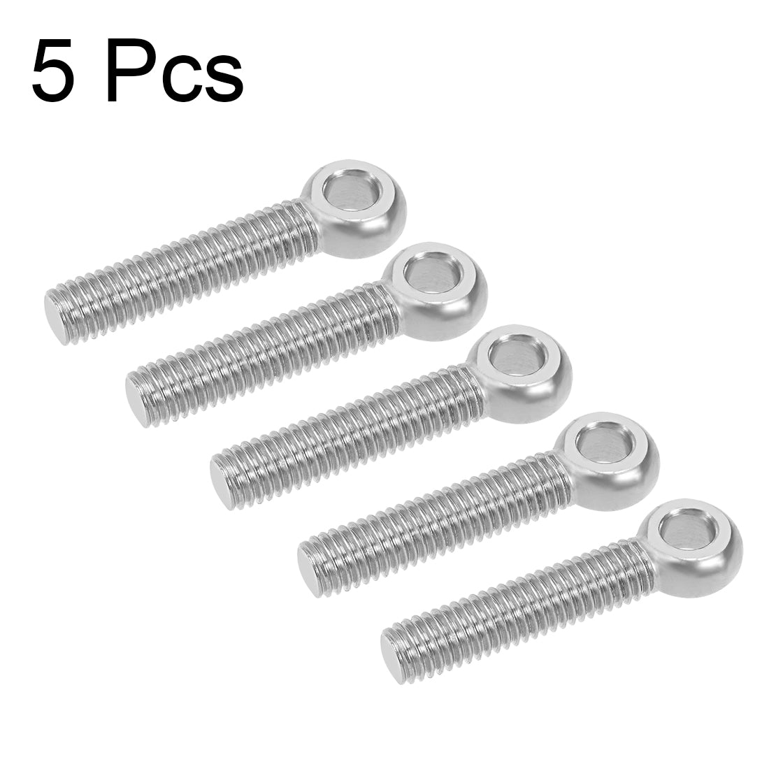 uxcell Uxcell M x mm 304 Stainless Steel Machine Shoulder Eye Bolt Rigging 5pcs