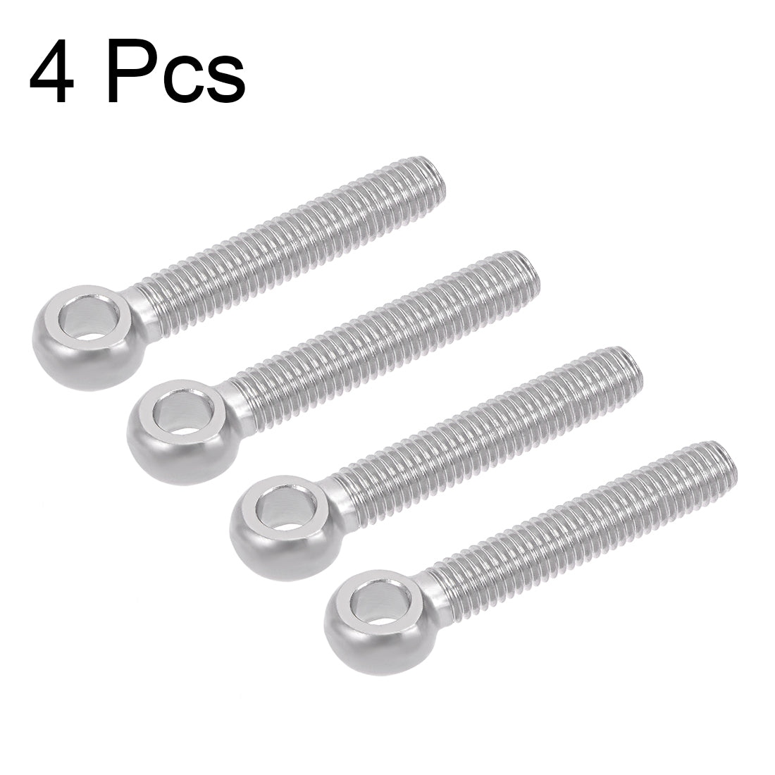 Uxcell Uxcell M5 x 25mm 304 Stainless Steel Machine Shoulder Lift Eye Bolt Rigging 4pcs
