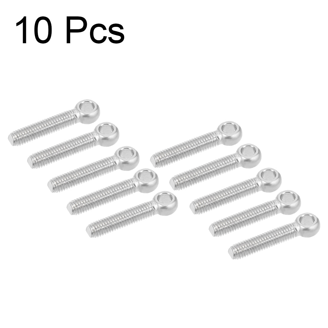 Uxcell Uxcell M5 x 25mm 304 Stainless Steel Machine Shoulder Lift Eye Bolt Rigging 10pcs