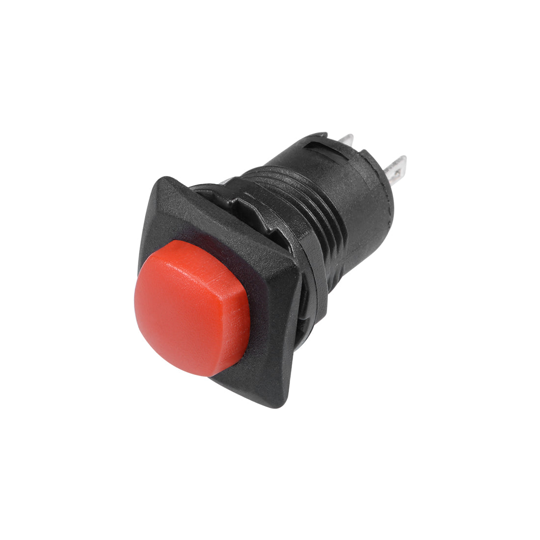 Uxcell 10pcs 12mm Latching Type 2 Terminals Mini Push Button Switch Red ...