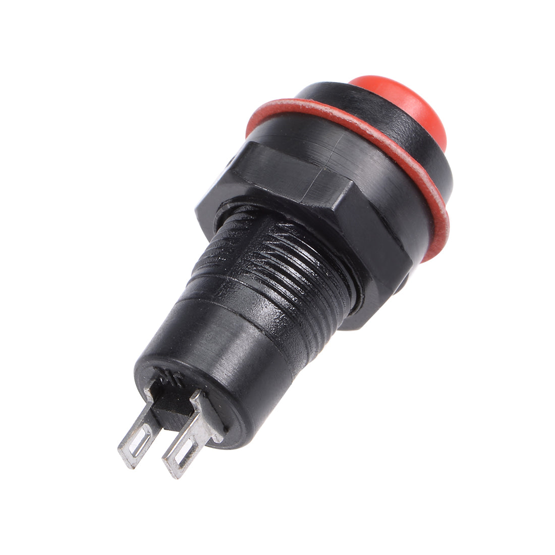uxcell Uxcell 10pcs 10mm Momentary 2P Plastic Mini Round Push Button Switch Red SPST Nomally Open