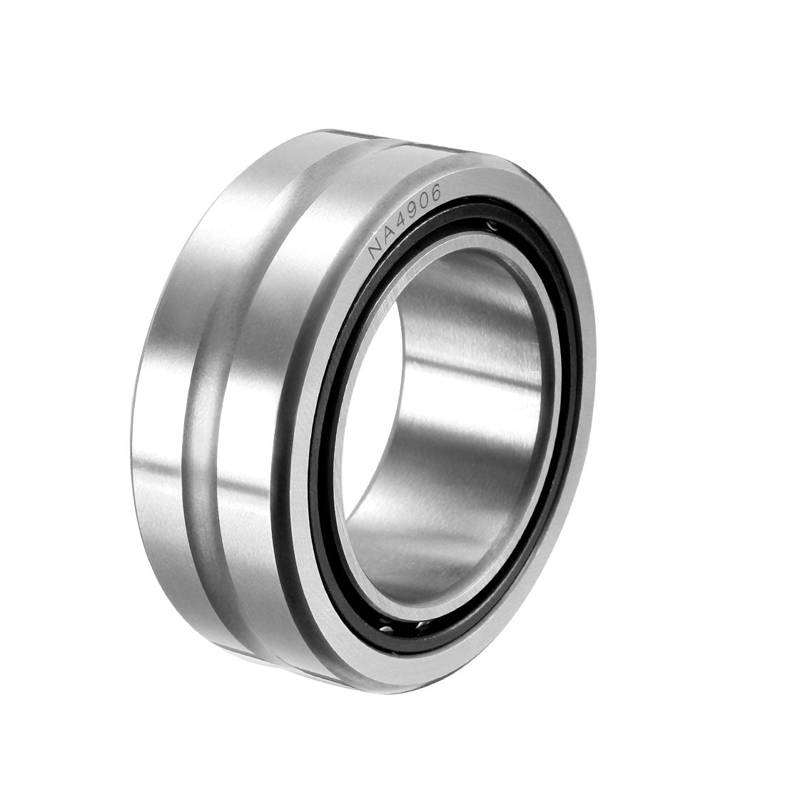 uxcell Uxcell Needle Roller Bearing, With Inner Race, Oil Hole, Open End, Steel Cage, Metric