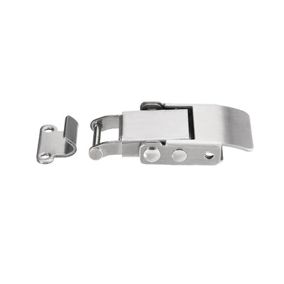 Harfington Uxcell 1 pcs Iron Spring Loaded Toggle Case Box Chest Trunk Latch Catches Hasps Clamps, 70mm Overall Length