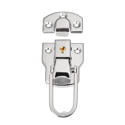 Harfington Uxcell 92mm x 50mm Metal Small Size Suitcase Lock Hasp Catch Latch with Keys 8 Pcs
