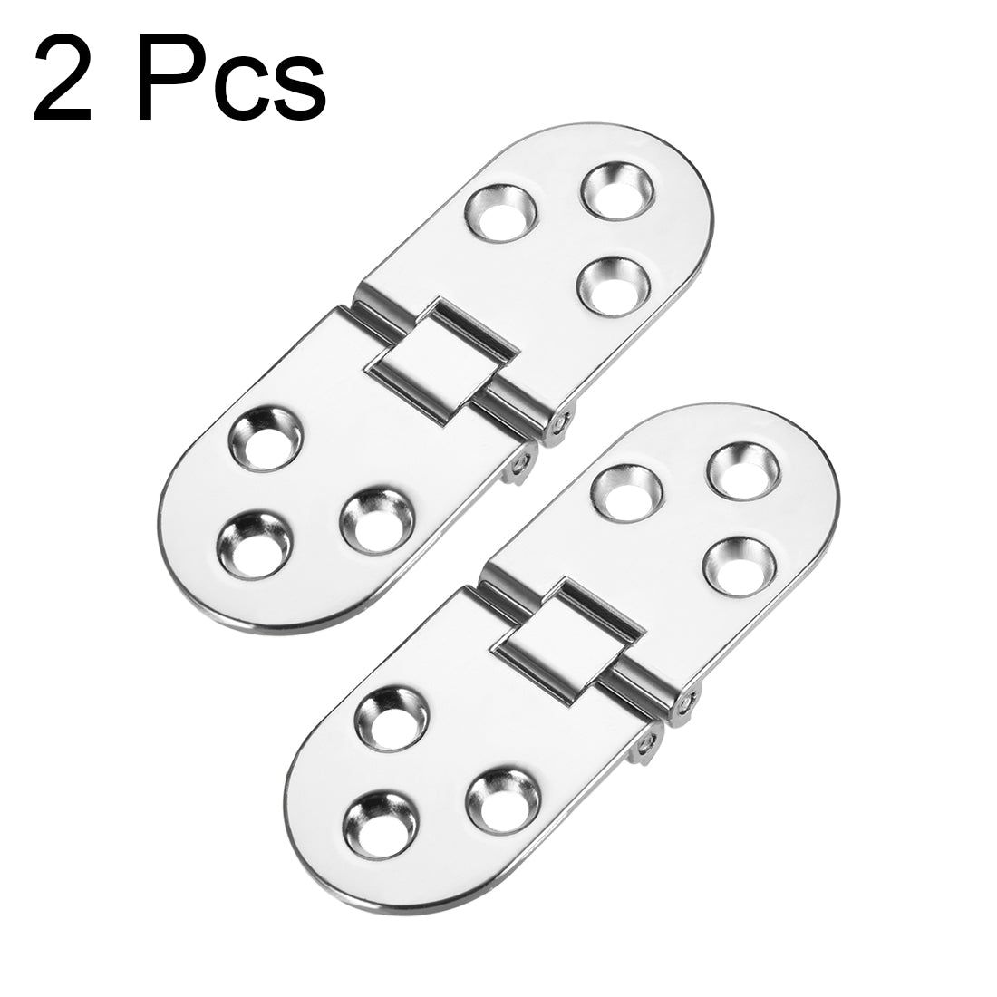 uxcell Uxcell 2 Pcs Sewing Aircraft Table Folding Flip Hinge, Zinc alloy Chrome Plating Finish