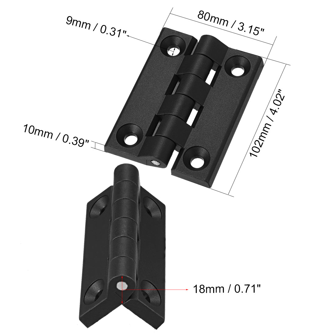 uxcell Uxcell 2pcs Cabinet Gate Closet Door 102mm Length ABS Nylon Hinge