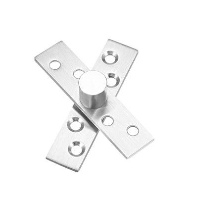 uxcell Uxcell 4 Sets Stainless Steel 360 Degree Door Pivot Hinge 75 x 17mm