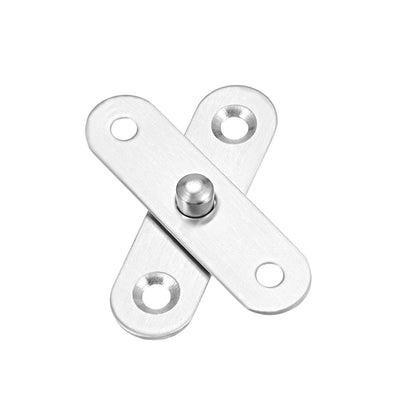 Harfington Uxcell 8 Sets Stainless Steel 360 Degree Rotating Door Pivot Hinge 57mm x 16mm