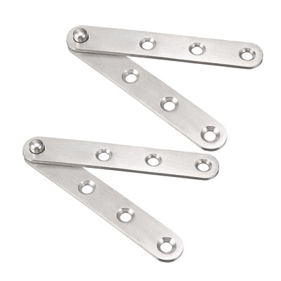 uxcell Uxcell 2 Sets Stainless Steel 360 Degree Rotating Door Pivot Hinge 100mm x 16mm