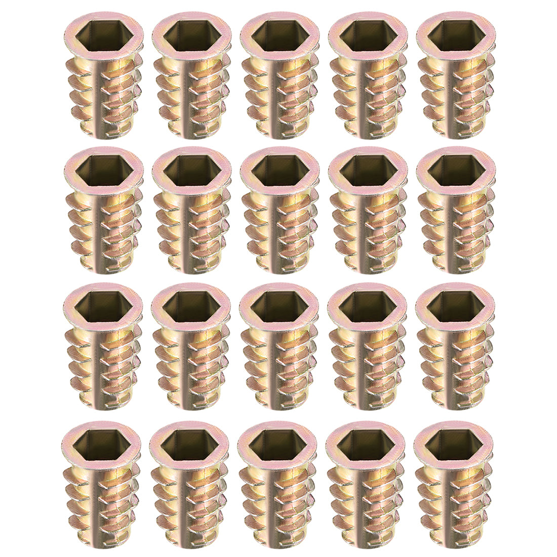 Inside Thread Socket Uxcell Threaded Insert Nuts Zinc Alloy Hex Socket M10 Internal Threads ...