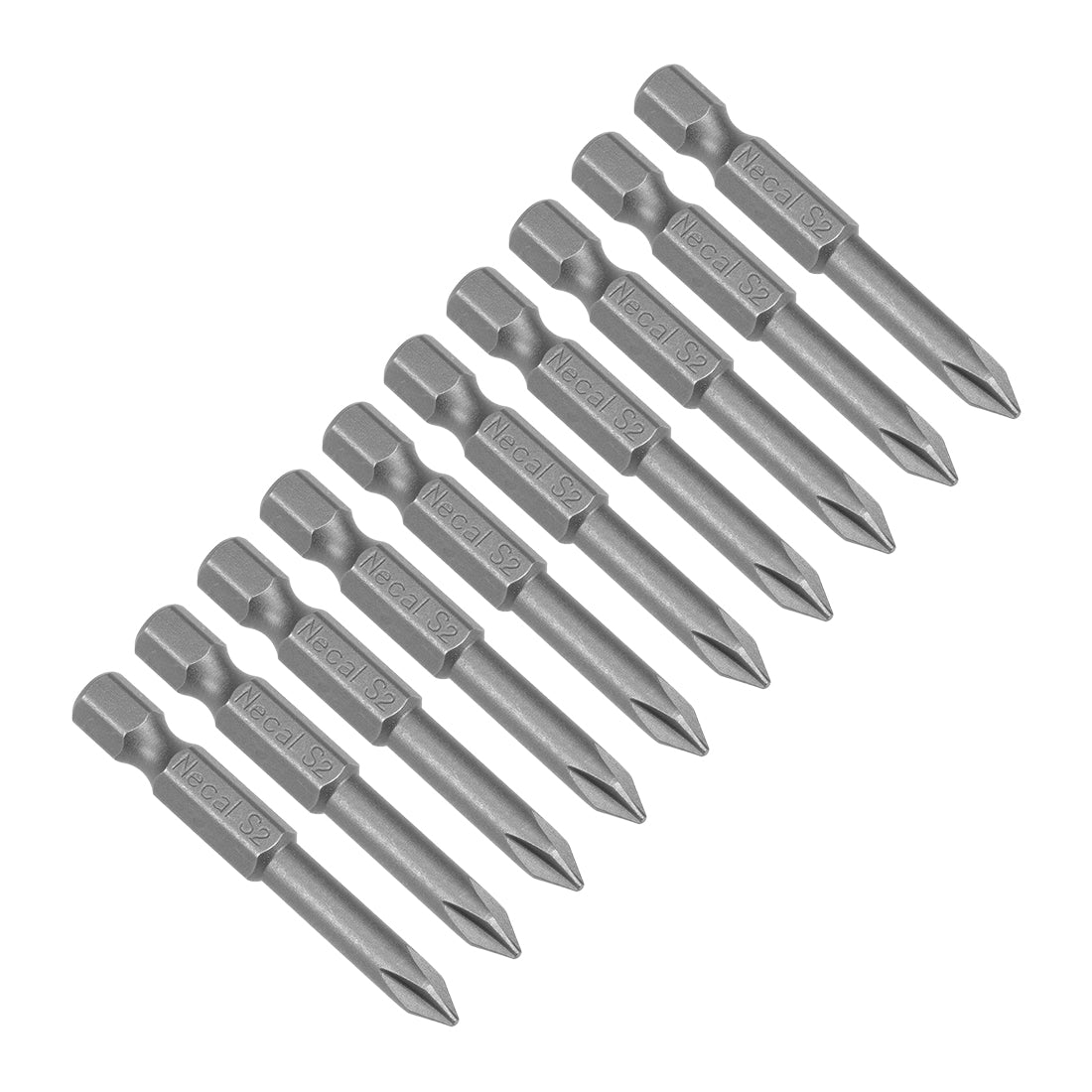 Uxcell Uxcell 10pcs 50mm 1/4" Hex Shank 4mm Magnetic Phillips Head Screwdriver Bits S2