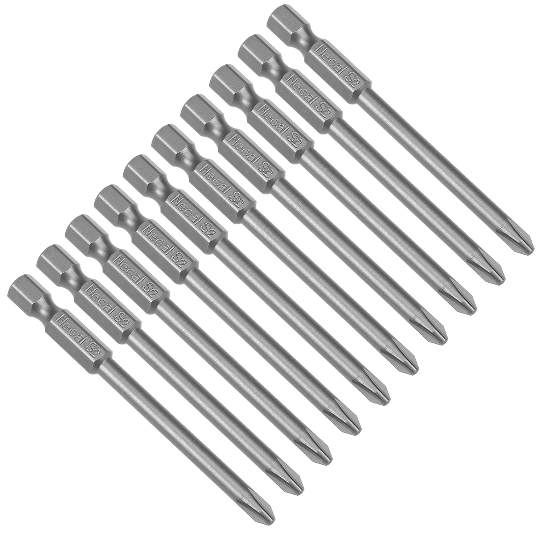 Uxcell Uxcell 10pcs 75mm 1/4" Hex Shank Magnetic 4.5mm PH1 Phillips Head Screwdriver Bits S2