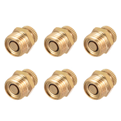 uxcell Uxcell 1/4 BSP Male Thread Dia Air Compressor Part Brass Tone Security Water Drain Valve 6 pcs