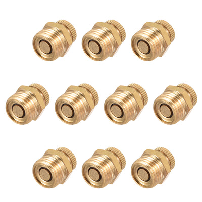 uxcell Uxcell 1/4 BSP Male Thread Dia Air Compressor Part Brass Tone Security Water Drain Valve 10 pcs
