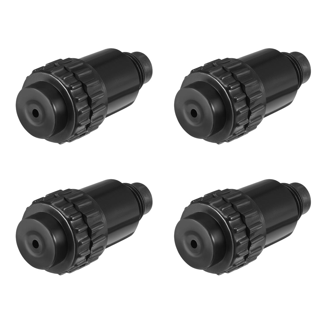 uxcell Uxcell 3/8BSP Thread Diameter Oil Plug Connector Air Compressor Spare Fittings Black 4 pcs