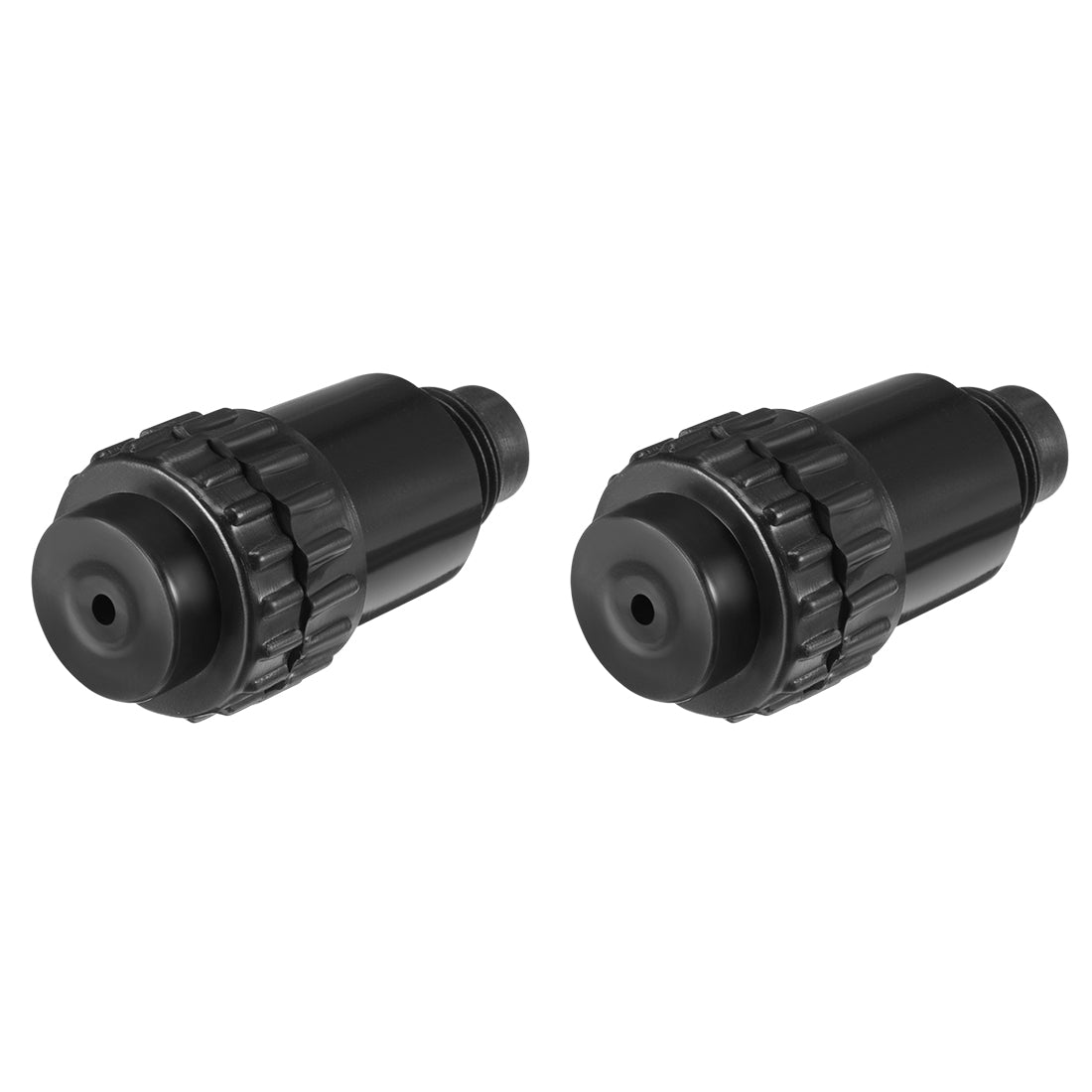 uxcell Uxcell 3/8BSPT Thread Oil Plug Connector Air Compressor Spare Fittings Black 2 pcs