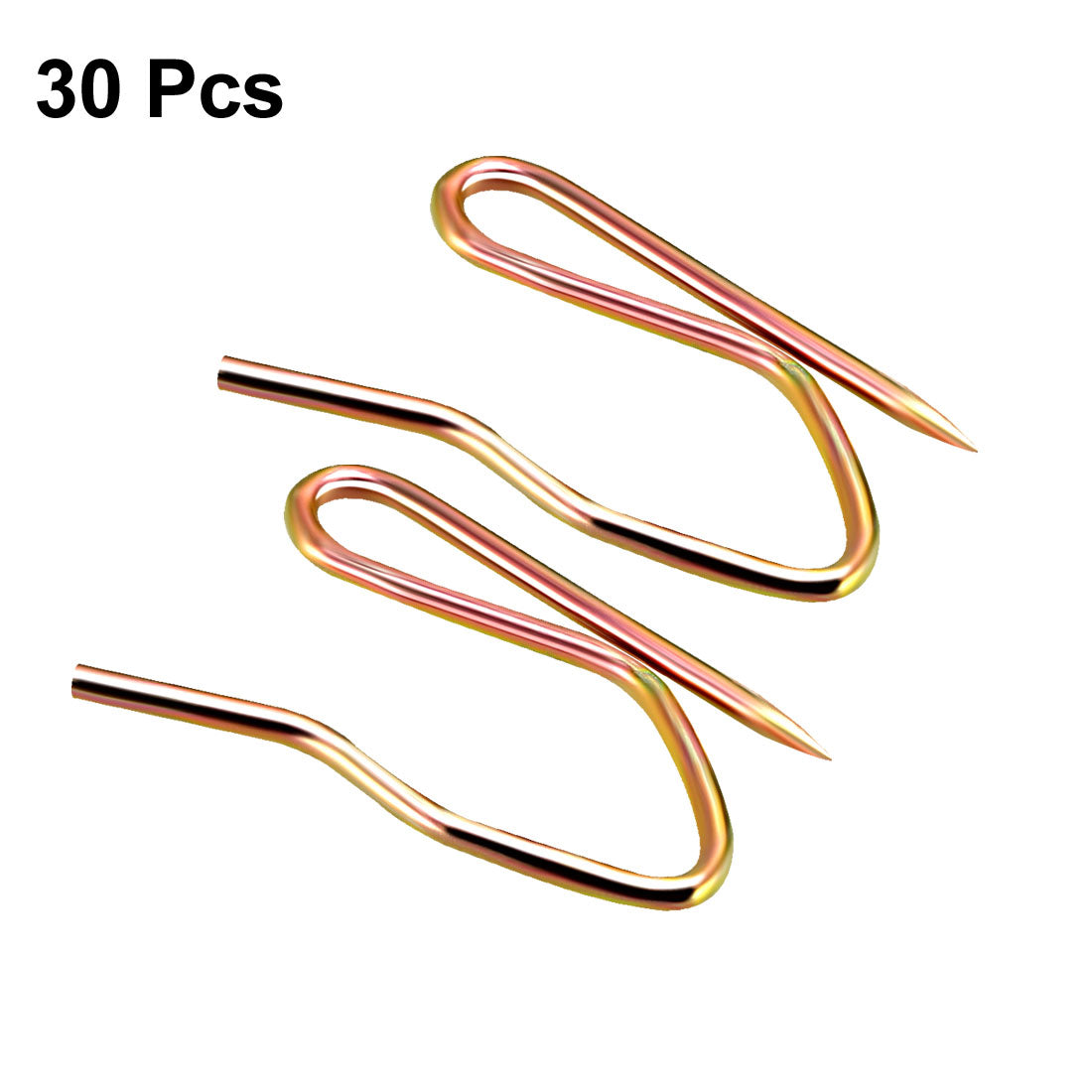 uxcell Uxcell Curtain Hooks Metal Pin-On Drapery Hooks for Window Curtain, Door Curtain and Shower Curtain Bronze Tone 30 Pcs