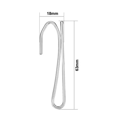 Harfington Uxcell Curtain Hooks Metal Single Prongs Pinch Pleat Drapery Hook for Drapes Tapes Silver Tone 20 Pcs