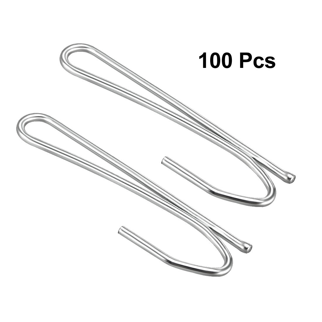 uxcell Uxcell Curtain Hooks Metal Single Prongs Pinch Pleat Drapery Hook for Drapes Tapes Silver Tone 100 Pcs