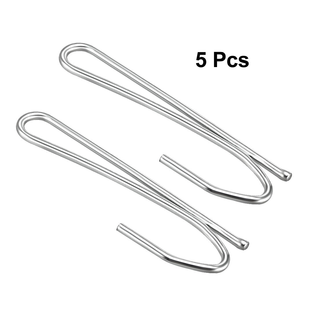uxcell Uxcell Curtain Hooks Metal Single Prongs Pinch Pleat Drapery Hook for Drapes Tapes Silver Tone 5 Pcs