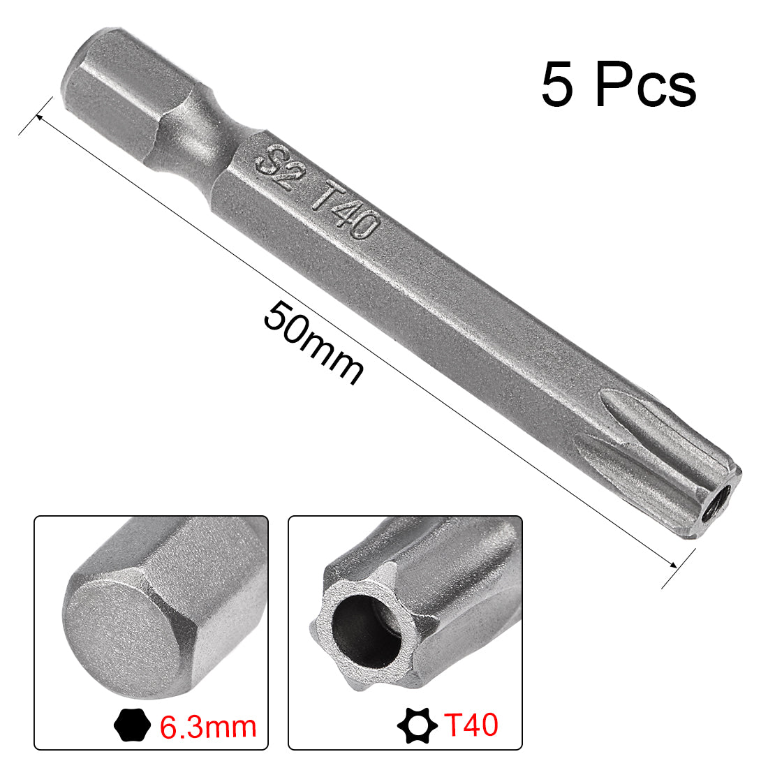 uxcell Uxcell Magnetic Torx Screwdriver Bits, Hex Shank S2 Security Tamper Proof Screw Driver Kit Tool