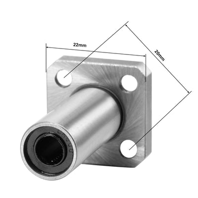 Harfington Uxcell Linear Motion Ball Bearings Extra Long Square Flanged