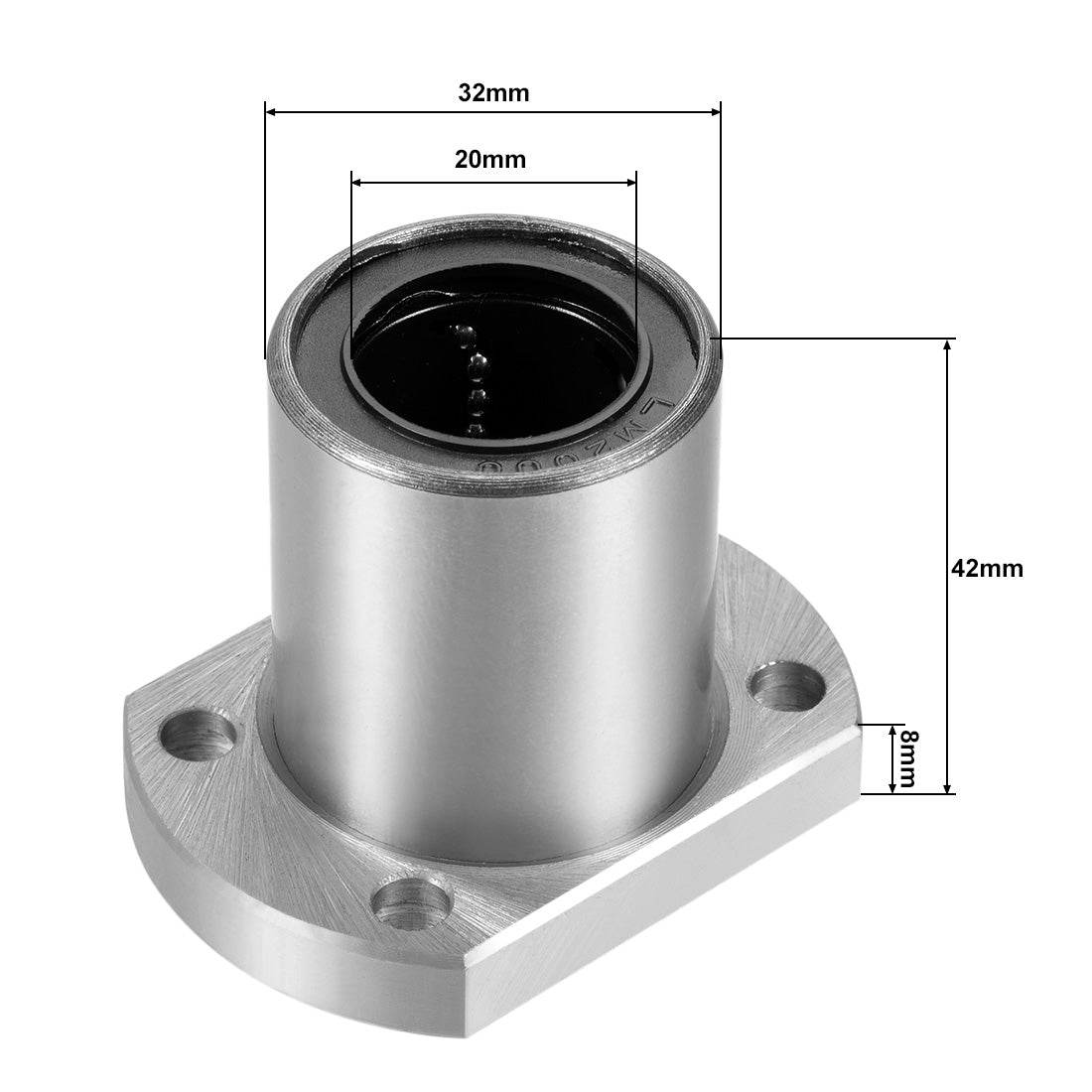 uxcell Uxcell Linear Motion Ball Bearings Oval Flanged