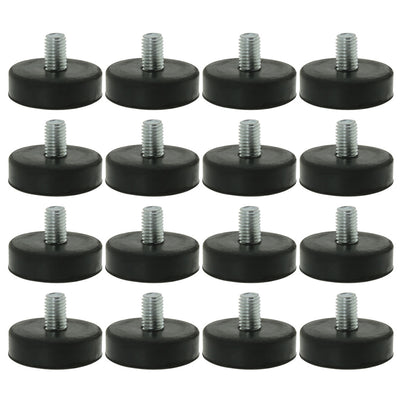 uxcell Uxcell M10 x 15 x 43mm Leveling Feet Adjustable Leveler Floor Protector Round Base for Furniture Chair Table Leg 16pcs
