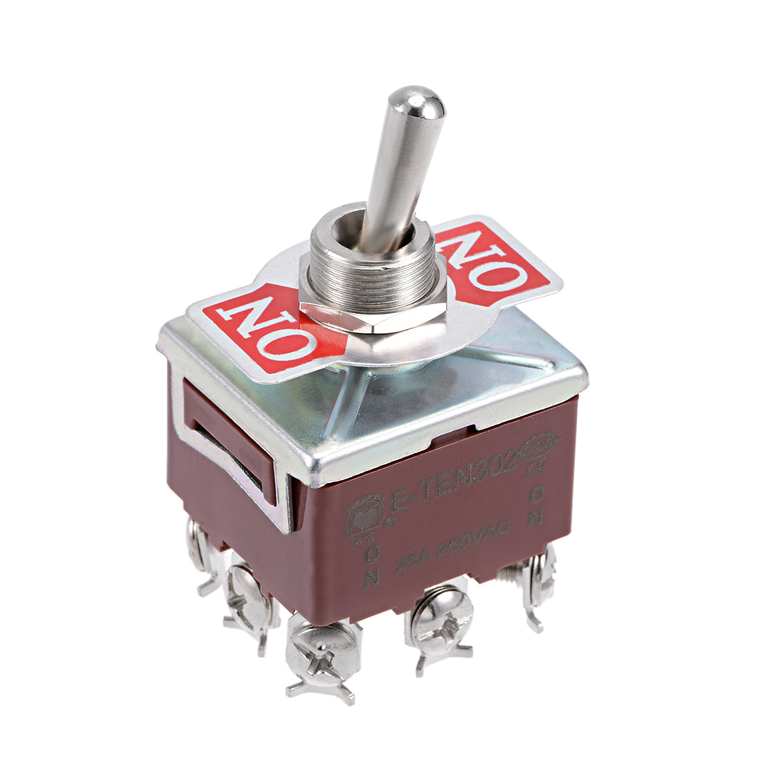 Uxcell 3PDT Lacthing Rocker Toggle Switch Heavy-Duty 25A 250V 9P ON/ON ...