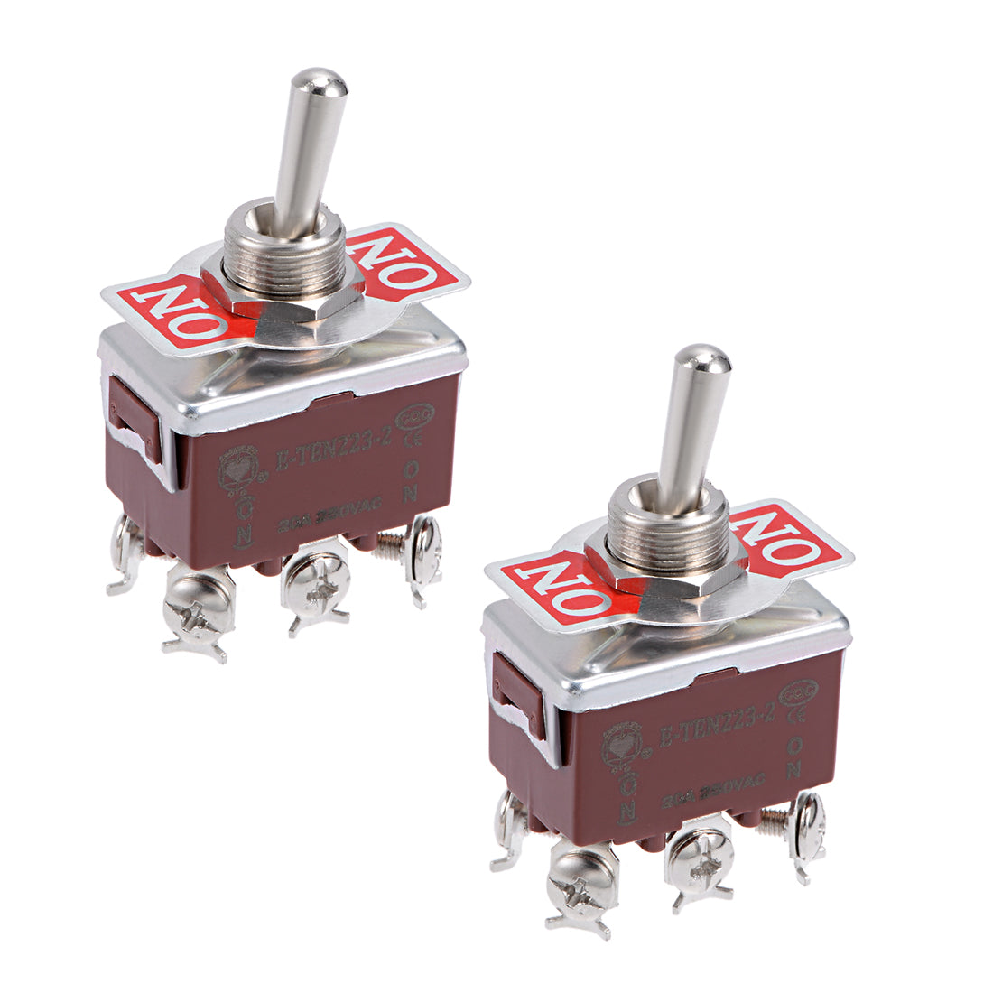 Uxcell DPDT Momentary Rocker Toggle Switch Heavy-Duty 20A 250V 6P ON/ON ...