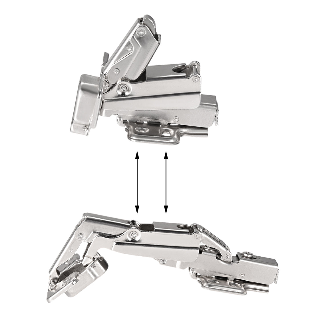 uxcell Uxcell 175 Degree Hinges Face Frame Soft Closing Hydraulic Concealed Cabinet Hinge,1 Pcs (Half Overlay)