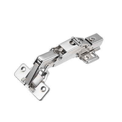 Harfington Uxcell 175 Degree Hinges Face Frame Soft Closing Hydraulic Concealed Cabinet Hinge,1 Pcs (Half Overlay)