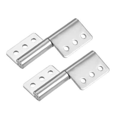 uxcell Uxcell 4-inch Long Steel Small Slip Joint Flag Hinge - Lift Off Left Handed Lid Door 2pcs