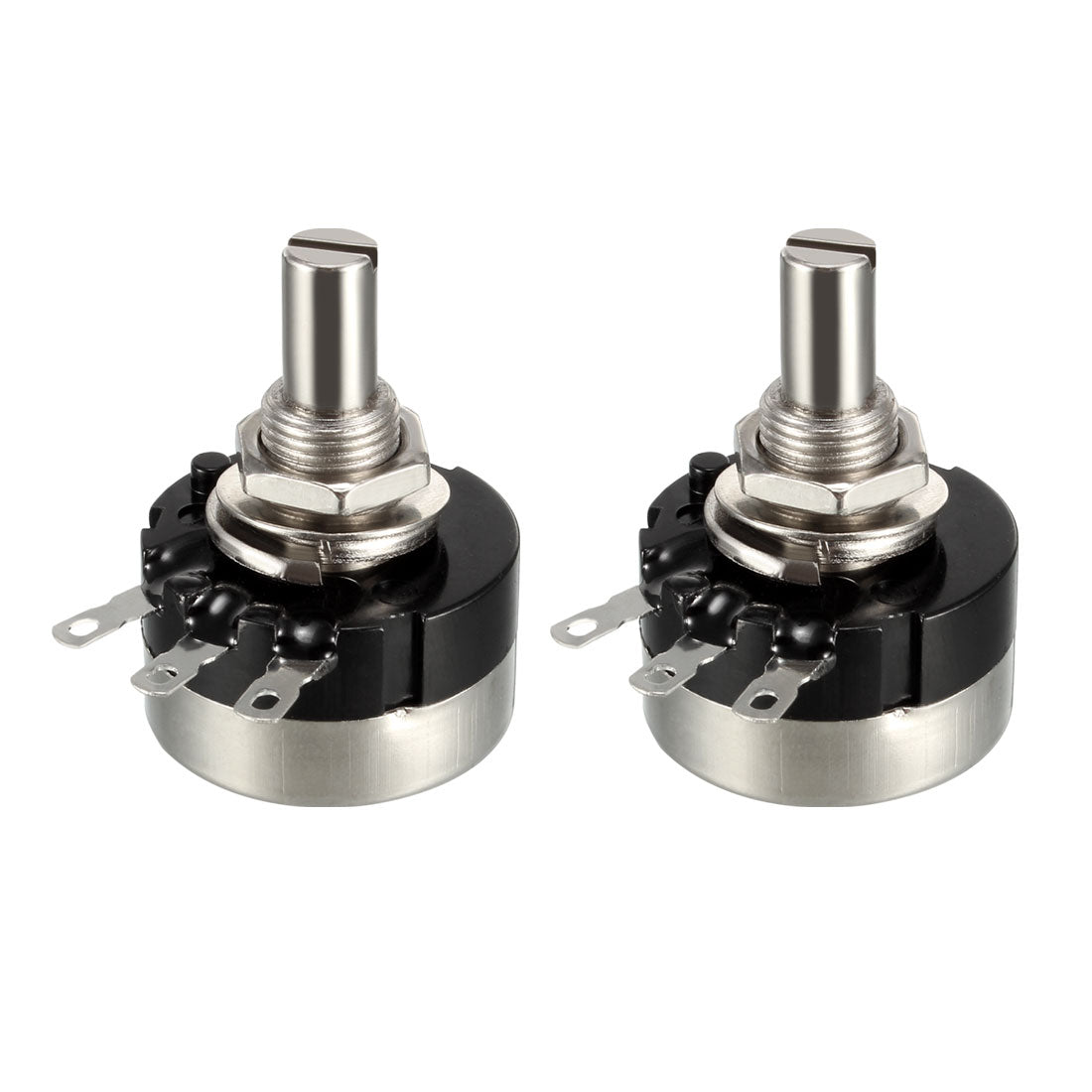 uxcell Uxcell RV24YN20S 10K Ohm Variable Resistors Single Turn Rotary Carbon Film Potentiometer 2pcs