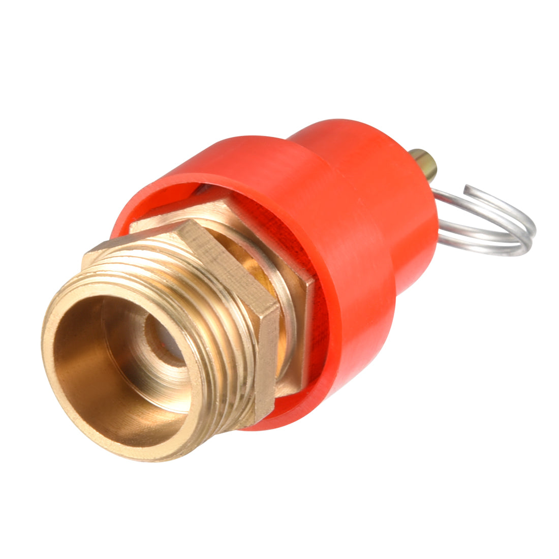 uxcell Uxcell Air Compressor Fittings Pressure Relief Valve 1/2PT Thread 0.78Mpa Red