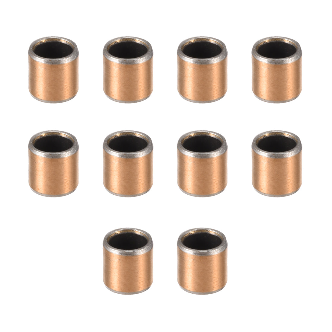 uxcell Uxcell Sleeve (Plain) Bearings 6mm Bore x 8mm OD x 8mm Wrapped Oilless Bushings 10Pcs