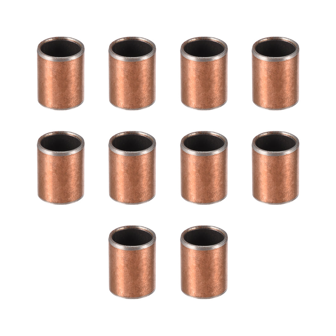 uxcell Uxcell Sleeve (Plain) Bearings 10mm x 12mm x 15mm Wrapped Oilless Bushings 10Pcs