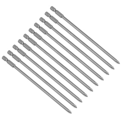 uxcell Uxcell 10 Pcs 1/4 Shank 150mm Length 4.5mm Phillips PH1 Magnetic S2 Screwdriver Bits