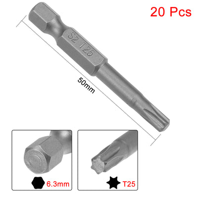 Harfington Uxcell Magnetic Torx Screwdriver Bits, Hex Shank S2 Power Tools