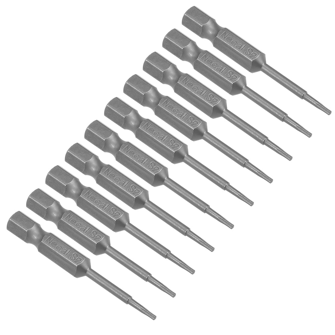 Uxcell Uxcell 10pcs 100mm Long 1/4" Hex Shank T15 Magnetic Torx Head Screwdriver Bits S2 High Alloy Steel