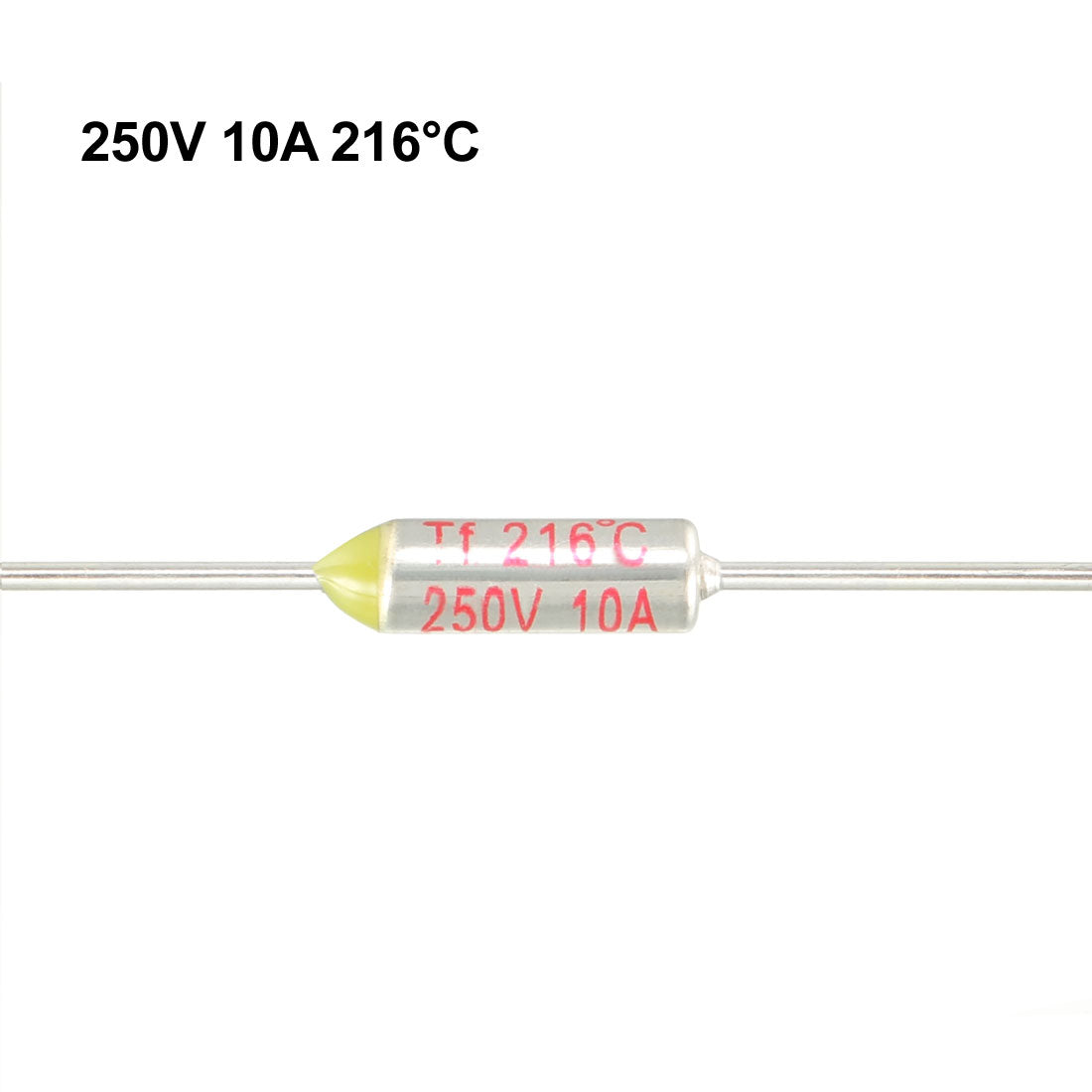 uxcell Uxcell 250V 10A 216℃ Celsius Circuit Cut Off Temperature Thermal Fuse 10 Pcs